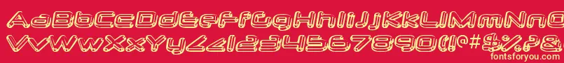 NeurochromeRegular Font – Yellow Fonts on Red Background