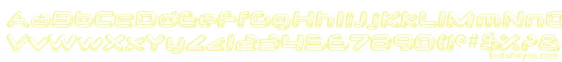 NeurochromeRegular Font – Yellow Fonts on White Background