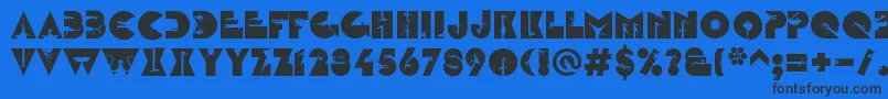 LinotypezootypeWater Font – Black Fonts on Blue Background