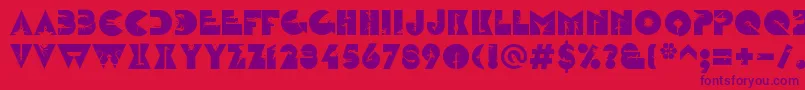 LinotypezootypeWater Font – Purple Fonts on Red Background