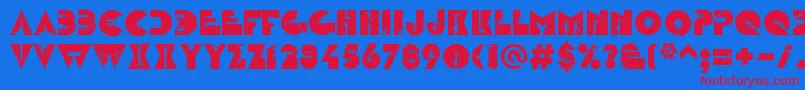 LinotypezootypeWater Font – Red Fonts on Blue Background