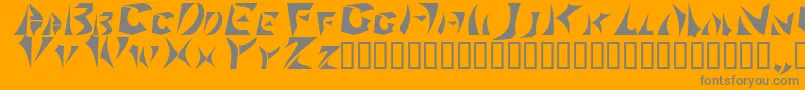 Sabertoo-Schriftart – Graue Schriften auf orangefarbenem Hintergrund