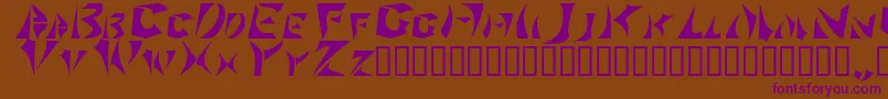 Sabertoo Font – Purple Fonts on Brown Background