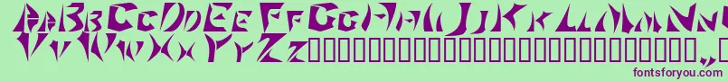 Sabertoo Font – Purple Fonts on Green Background