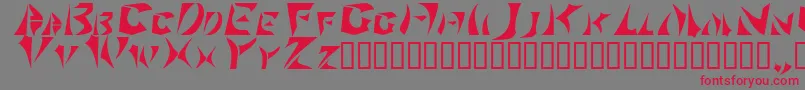 Sabertoo-Schriftart – Rote Schriften auf grauem Hintergrund