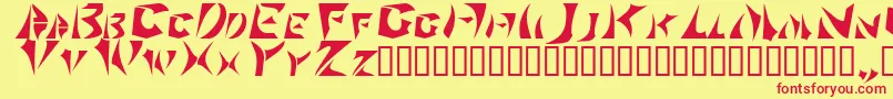Sabertoo Font – Red Fonts on Yellow Background