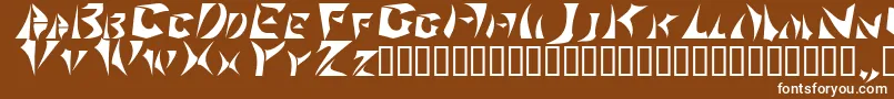 フォントSabertoo – 茶色の背景に白い文字