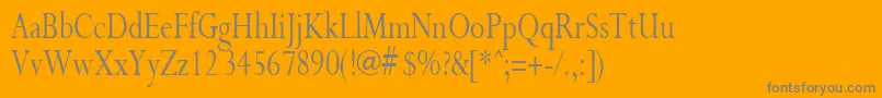 PurloincondensedRegular Font – Gray Fonts on Orange Background