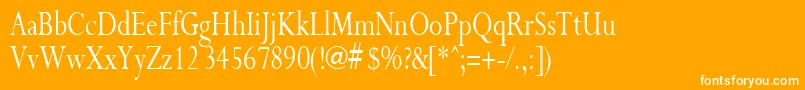 PurloincondensedRegular Font – White Fonts on Orange Background