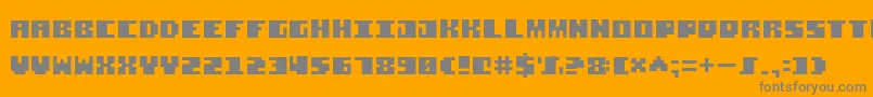 SquareStone7-Schriftart – Graue Schriften auf orangefarbenem Hintergrund