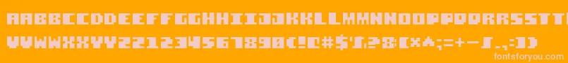SquareStone7 Font – Pink Fonts on Orange Background
