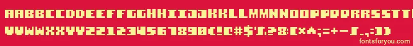 Шрифт SquareStone7 – жёлтые шрифты на красном фоне