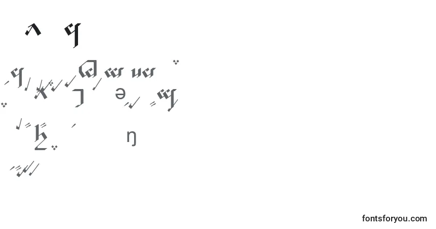 A fonte Noldora – alfabeto, números, caracteres especiais