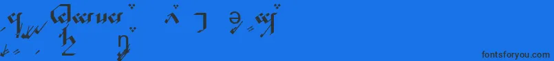 Noldora Font – Black Fonts on Blue Background