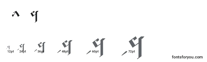 Noldora Font Sizes