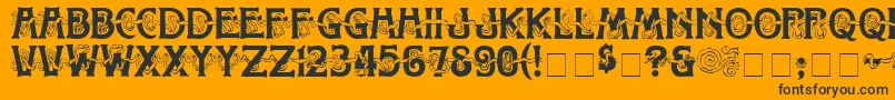 TolettoMedium Font – Black Fonts on Orange Background