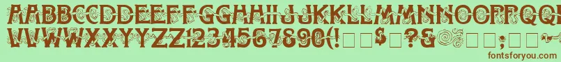 TolettoMedium Font – Brown Fonts on Green Background