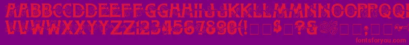 TolettoMedium Font – Red Fonts on Purple Background