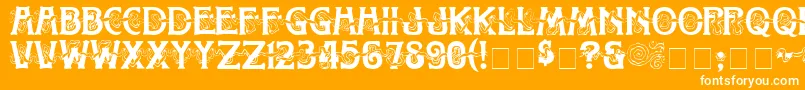 TolettoMedium Font – White Fonts on Orange Background