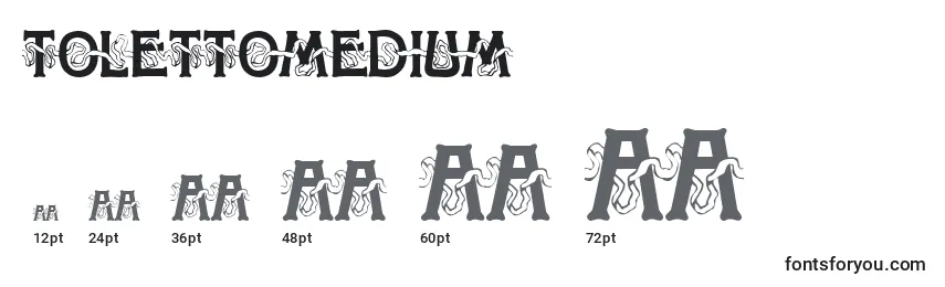 TolettoMedium Font Sizes