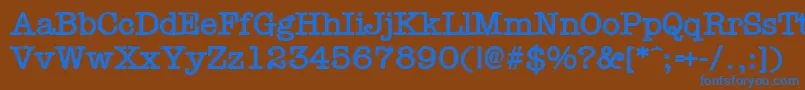 TypistBold Font – Blue Fonts on Brown Background