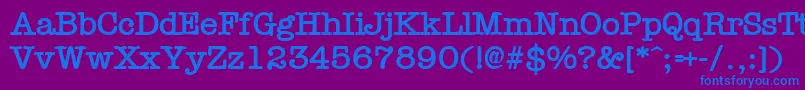 TypistBold Font – Blue Fonts on Purple Background