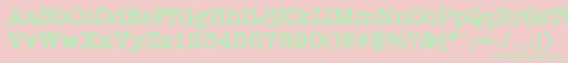 TypistBold Font – Green Fonts on Pink Background