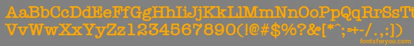 TypistBold Font – Orange Fonts on Gray Background
