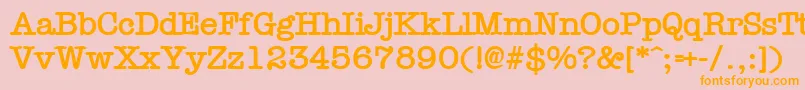 TypistBold Font – Orange Fonts on Pink Background