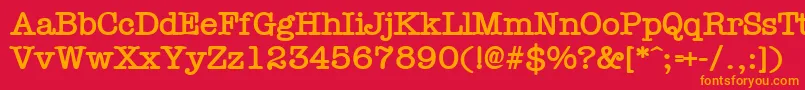 TypistBold Font – Orange Fonts on Red Background