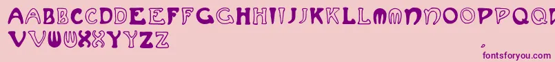 Muchafrenchcapitals Font – Purple Fonts on Pink Background