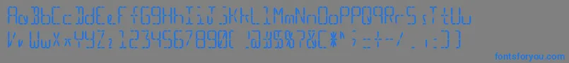 Шрифт Ledsimulator – синие шрифты на сером фоне