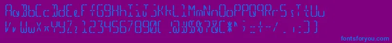 フォントLedsimulator – 紫色の背景に青い文字