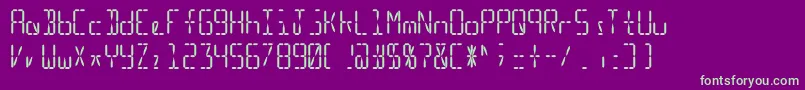 フォントLedsimulator – 紫の背景に緑のフォント