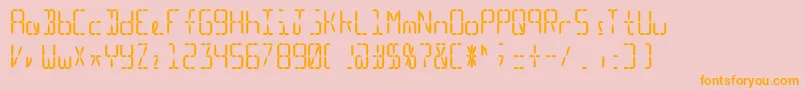 Ledsimulator Font – Orange Fonts on Pink Background