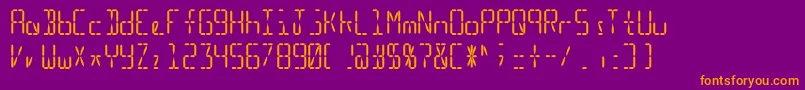 Ledsimulator Font – Orange Fonts on Purple Background