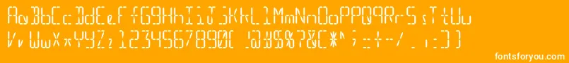 Ledsimulator Font – White Fonts on Orange Background