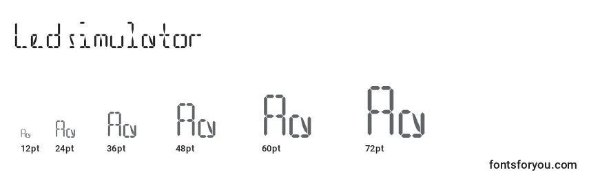 Ledsimulator Font Sizes