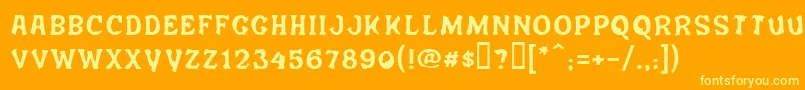 Salem Font – Yellow Fonts on Orange Background