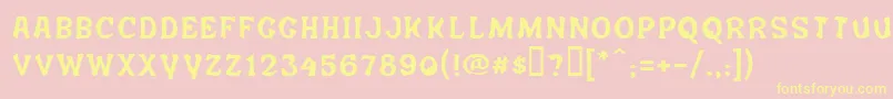 Salem Font – Yellow Fonts on Pink Background