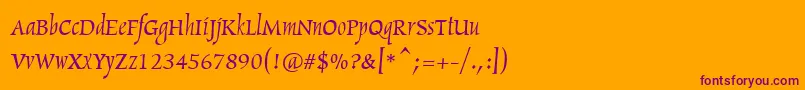 Maryland Font – Purple Fonts on Orange Background