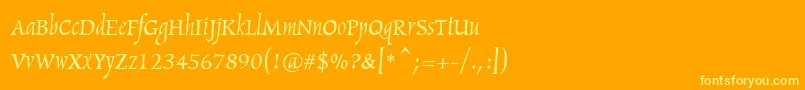 Maryland Font – Yellow Fonts on Orange Background