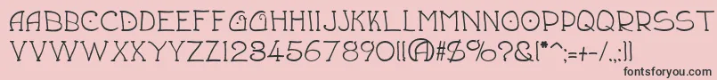 Draftsmn Font – Black Fonts on Pink Background