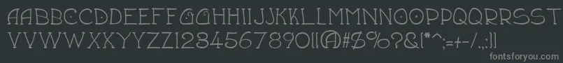 Draftsmn Font – Gray Fonts on Black Background