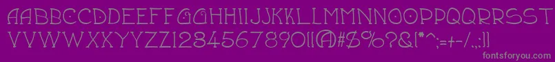 フォントDraftsmn – 紫の背景に灰色の文字