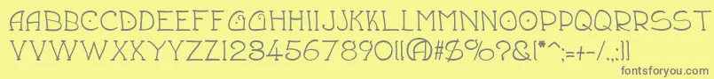 Draftsmn Font – Gray Fonts on Yellow Background