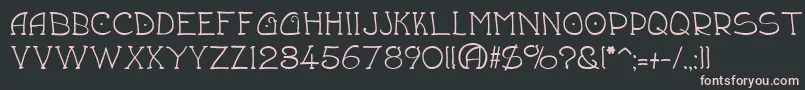 Draftsmn Font – Pink Fonts on Black Background