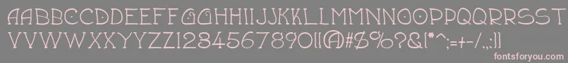 Draftsmn Font – Pink Fonts on Gray Background