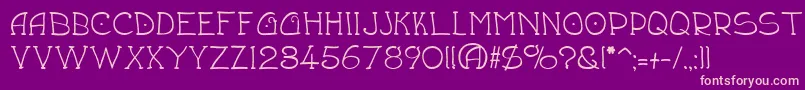 Draftsmn Font – Pink Fonts on Purple Background