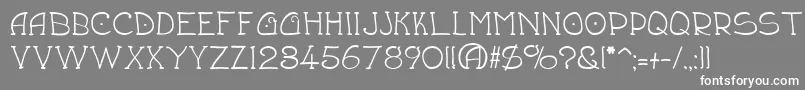 Draftsmn Font – White Fonts on Gray Background